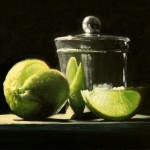 LimeOil on Linen9 x 12 inches