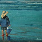 Watching the TideOil on Panel14 x 10 inches