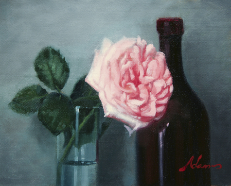 <strong>Rose St. Remy</strong><BR />Oil on Linen Panel<BR />10 x 8 inches