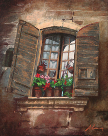 <strong>Shutters - Arles</strong><BR />Oil on Linen Panel<BR />16 x 20 inches<BR />