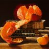 Tangerine On Old Books by Michael Lynn Adams