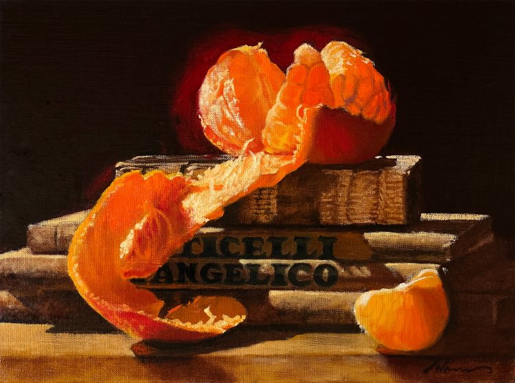 Tangerine On Old Books